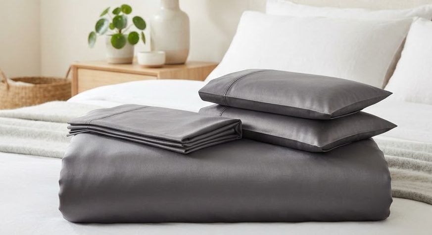 Bamboo Sateen Bedding — detail view